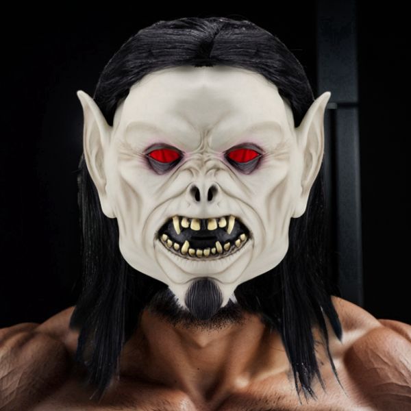 Handcrafted Latex Demon Mask One Size Fits Most for Halloween and Theatrical Events