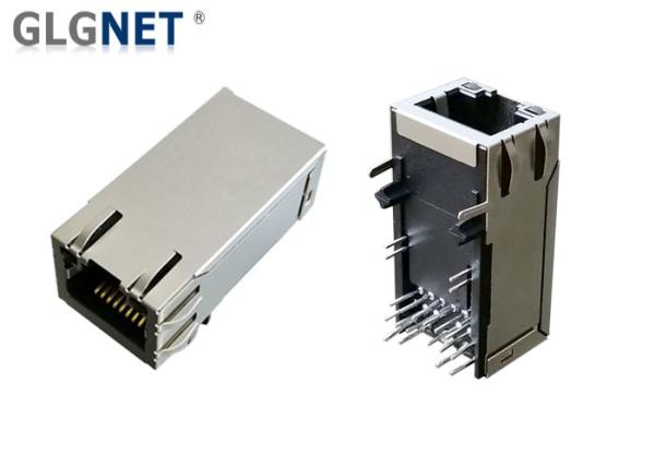 Compact 10G Magnetic Rj45 POE Magjack With UPOE+ Single Port Latch Up