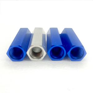 Turning CNC Aluminum Parts Blue / Silver Aluminum Fabrication Parts