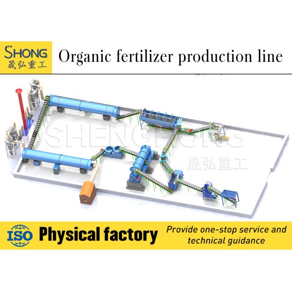 Pig Manure Organic Fertilizer Production Line Fermentation 75kw 5t/H