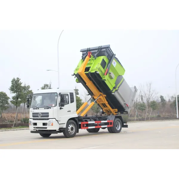12cbm 14cbm Dongfeng Kingrun Hook Lift Garbage Collection Truck 10ton 15ton