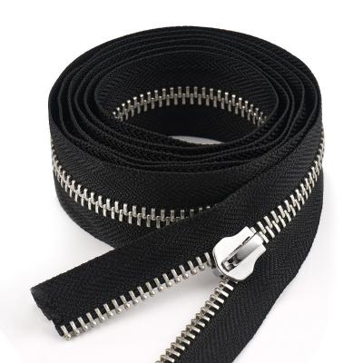 Direct Supply Custom Metal Zippers 8 Silver Brass Y Teeth Long Chain Roll Thick Zipper