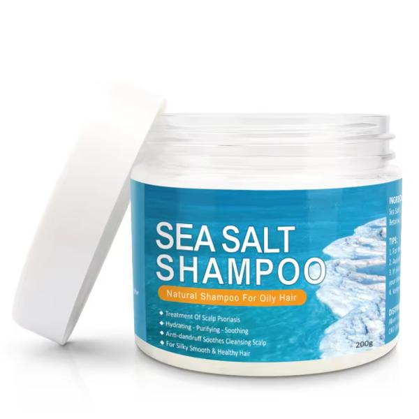 Sal do mar Cuidados com o couro cabeludo Massageiro Esfregue Shampoo Esfoliante Esfregue Capelo Nutritivo