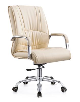 Trendy Executive Style Spinning Desk Chair , Mid Back Leather Office Chair
