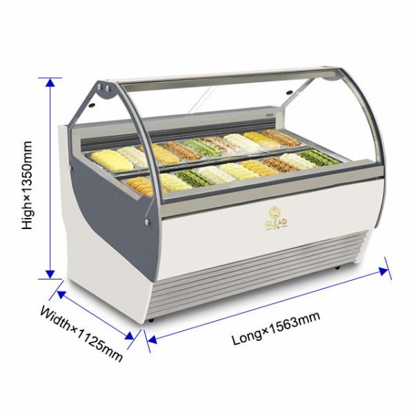 Équipement de réfrigération commercial ventilé à base de marbre