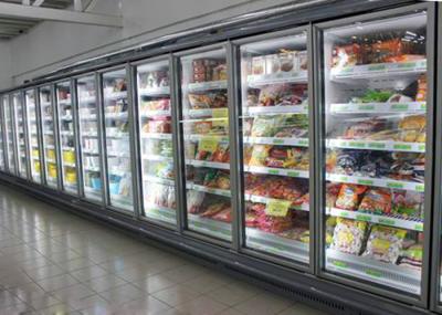 Gelado/congelador de refrigerador congelado da exposição de Multideck do alimento com sistema de refrigeração ventilado
