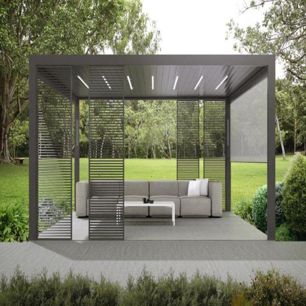 Modern Motorized Waterproof Aluminum Louvered Pergola