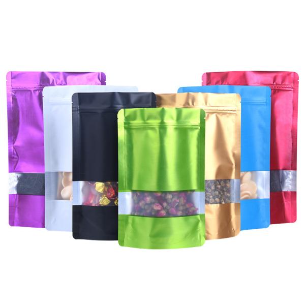 Heat Seal Salt Packaging Bag , 12*20cm k Foil Bags With Window