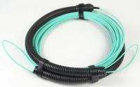 24 fibres optiques de noyaux MPO femelle Patchcord avec les clous de tirage