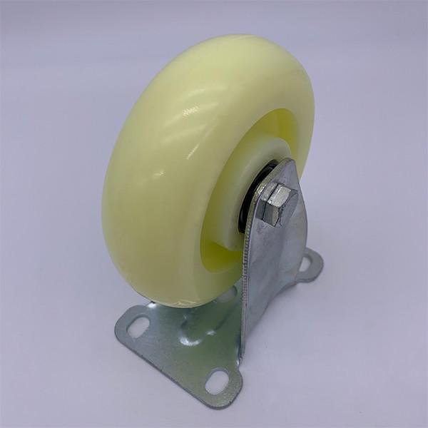 O rodízio de nylon branco da placa rígida roda 2,5 polegadas