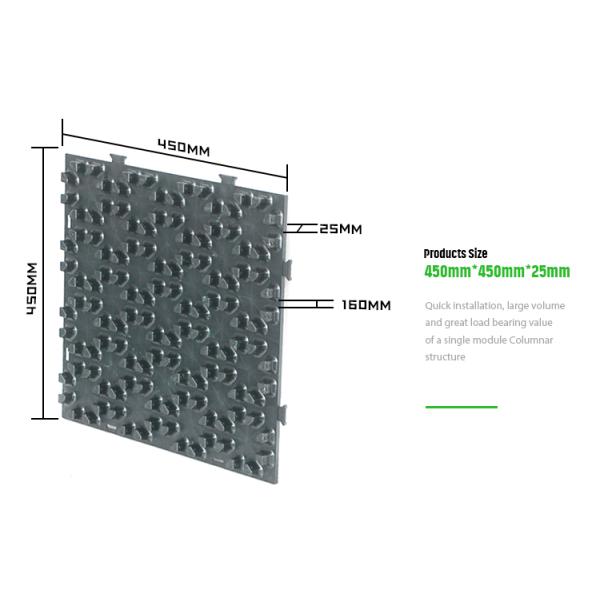 450*450*25 мм Пластиковая многослойная система подогрева тепловой воды для складов