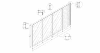 108mm Single Glass Partition Wall Mounted Tempered Glass