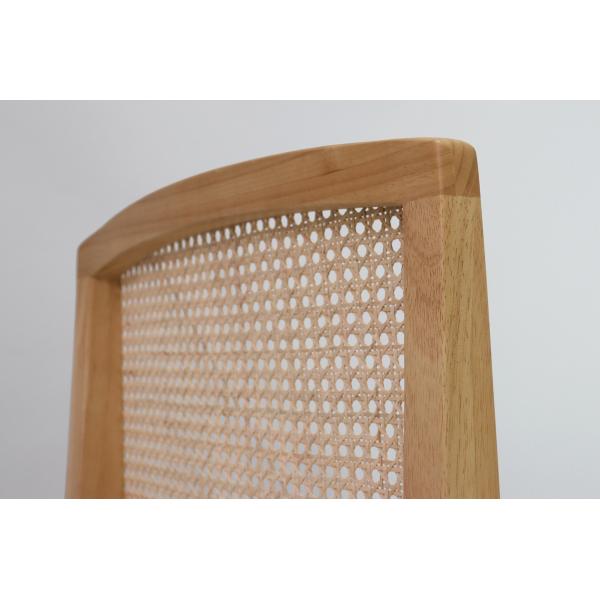 Solid Wood Dining Chairs U Stackable Rattan Backrest Furniture for Hotel Restaurant NO Folded Furniture Finish Nitrolacquer