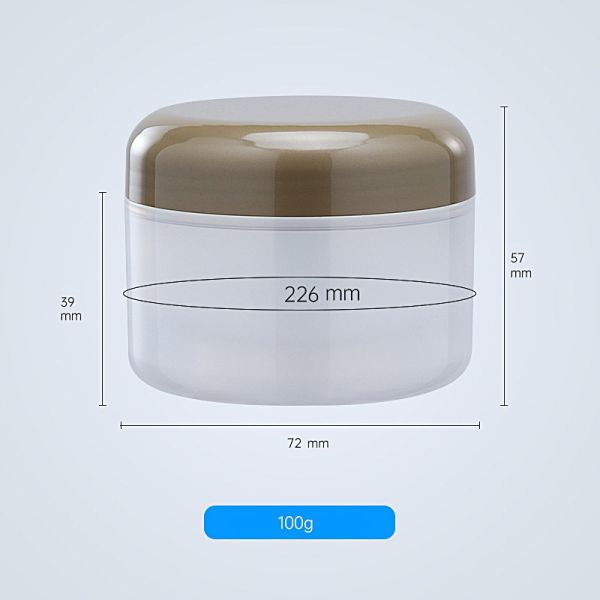 100g PP Plastic Cosmetic Jars Featuring Silk Screen Printing Hot Stamping Labelling Plating and Painting Ideal for Lotion Storage