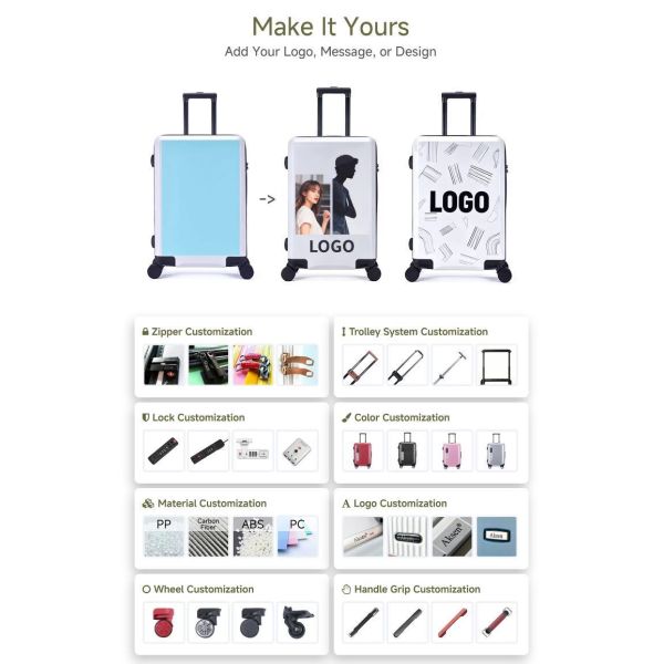 PC Aluminum Frame Travel Suitcase (20-inch) - German Covestro Material, Dual TSA Lock, Professional Luggage Manufacturer for Bulk Orders and Custom OEM Services