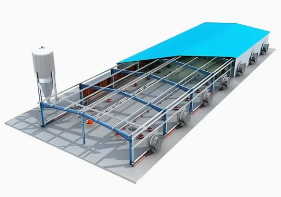 Prefabricated Steel Structure Poultry House with H-Section Frame, Hot-Dip Galvanized Coating and Adjustable Ventilation System