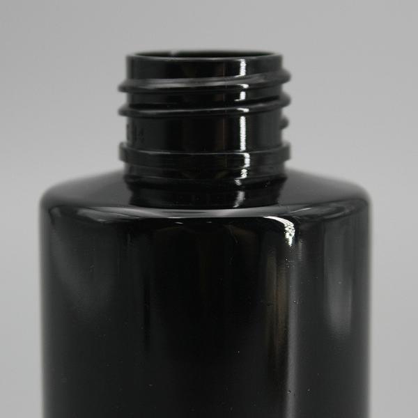150ml Black Flat Shoulder PET Cosmetic Lotion Bottle