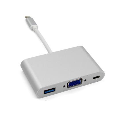 Conversor fêmea do adaptador de prata de Multiport dos cubos de 4K 3,0 USB C