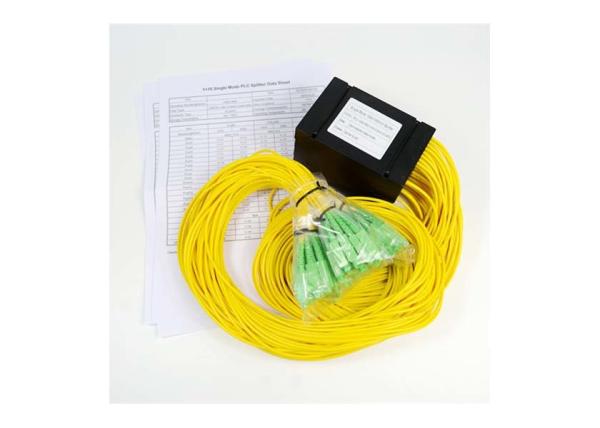 SCAPC Connectors 1x2,1x8,1xN Fiber Optical PLC Splitter Steel Tube Type High Reliability