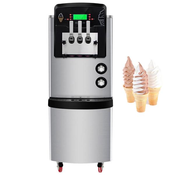 304 Food Grade Stainless Steel Commercial Soft Serve Ice Cream Maker with Three Flavors