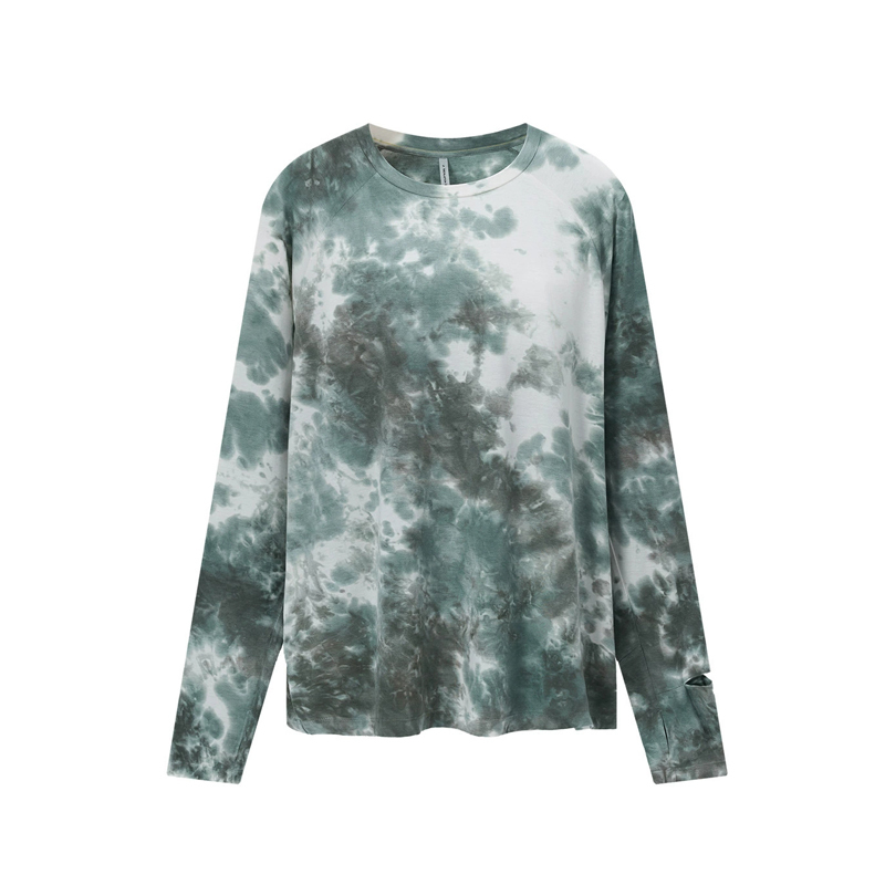 Custom OEM ODM Tie‑Dye Crew Neck Long Sleeve Sport T‑Shirt, Unisex S‑XL