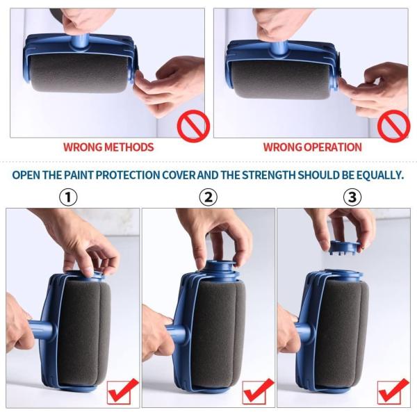 Pro ролик краски 8pcs установил инструмент ручки настенной живописи с 3 поляками расширения