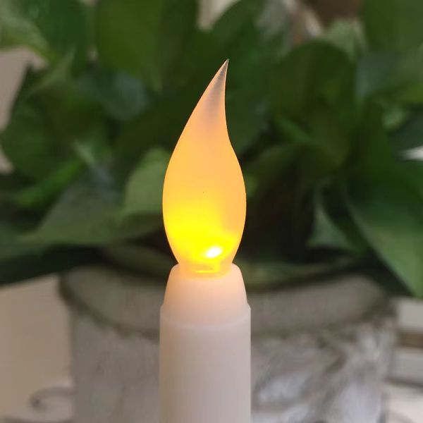 Handmade Flameless Taper Candles Battery Powered Long LED Candles For Home Wedding Party Decor