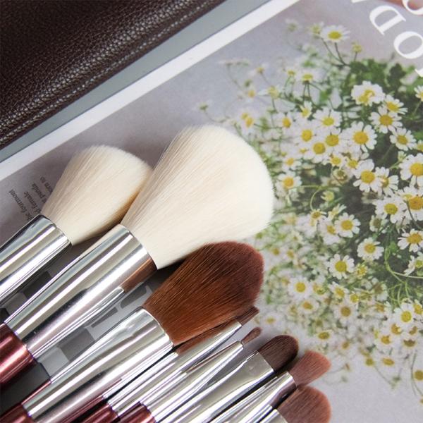 Must Have Cosmetic Brushes Luxury Set For Girls Makeup Dark Red Color