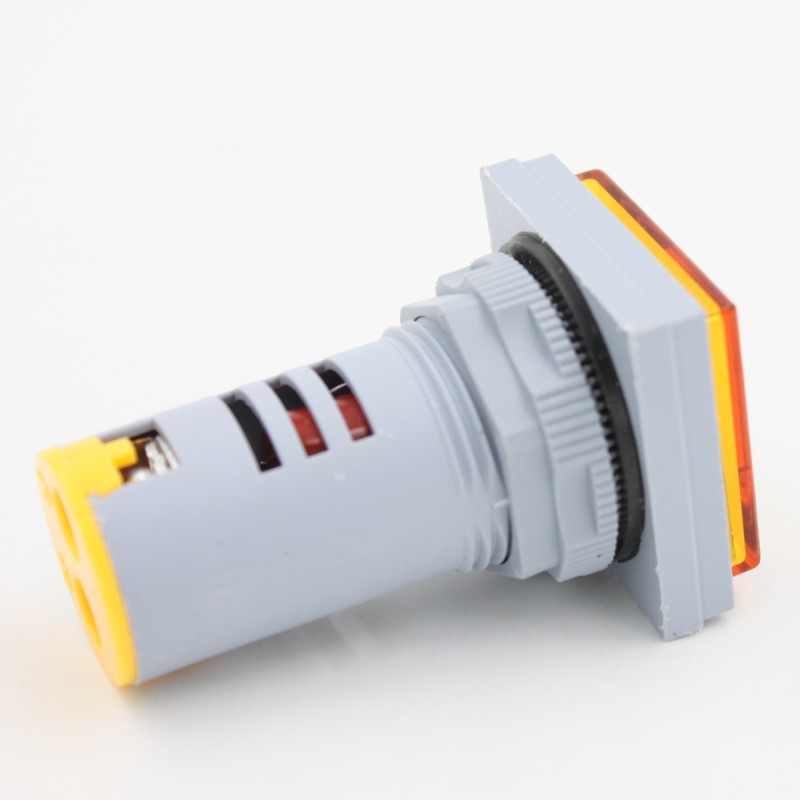 Mini Panel 230V Single Phase Square Digital Ammeter LED Indicator Light IP53 0.5 Accuracy 500V AC/DC Voltage Measurement ABS