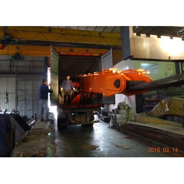Heavy Duty Komatsu Excavator Long Boom , Orange High Reach Arm
