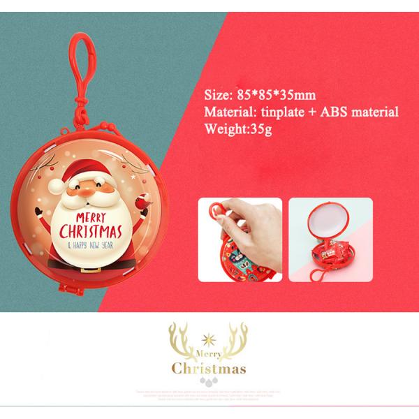 Мини красный шкентель рождественской елки портмона монетки рождества Tinplate