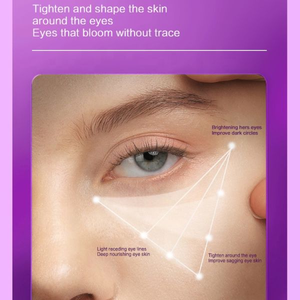Freeze-Dried Eye Mask Hyaluronic Acid Ceramide Collagen III Brightening Firming Anti-Aging Removes Dark Circles Reduces Fine