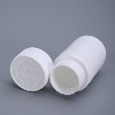 112 ml Pequeno recipiente redondo de garrafa de plástico HDPE com tampa de segurança para crianças