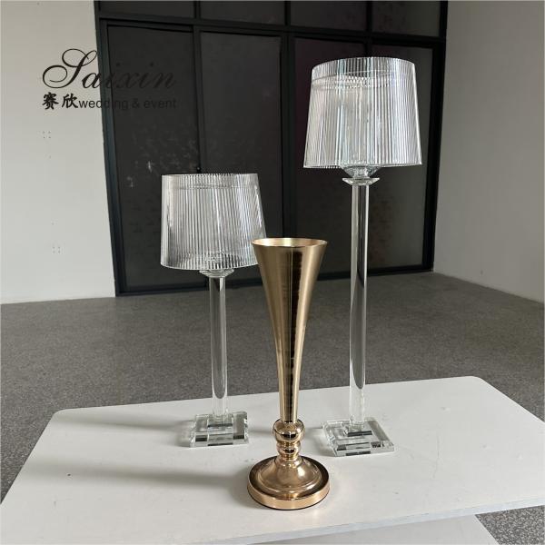 Eventos Casamento Arte Decoração Vaso Ouro Metal Trombeta Vasos Festa