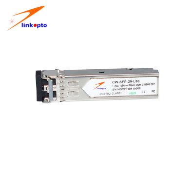 DDMのCWDM 1.25G 1290nm 80kmのトランシーバー モジュールのイーサネットSFPモジュール