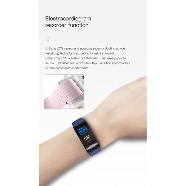 Мужчины Девушки 1,14-дюймовый сенсорный экран Спортивные часы Аккумулятор IP67 Водонепроницаемый