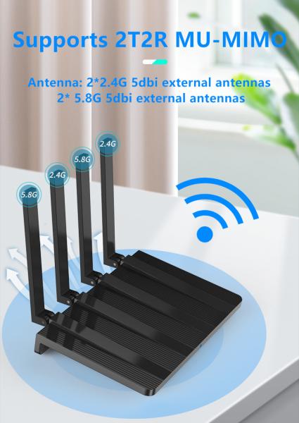 Unlocked ZBT 5dBi Antennas WIFI6 Router 1800Mbps 4G Lte Router