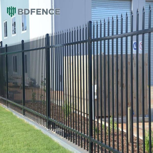 Durable Tubular Steel Fence with Wide Range of Panel Sizes and Post Dimensions Designed for Security and Aesthetic Appeal