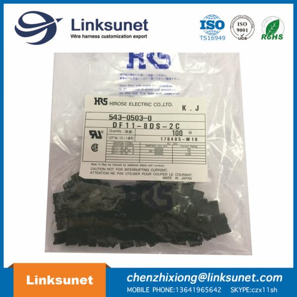 PA6 HRS Male And Female Connectors Double Row Pich 2.0mm 8P DF11 - 8DS - 2 C