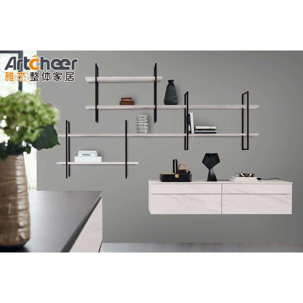 Armoires de cuisine de couleur blanche avec traitement à la membrane en PVC