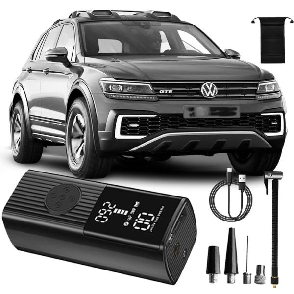 Portable Car Tire Inflator With LED Light 6000mAh Rechargeable Car Tyre Inflator
