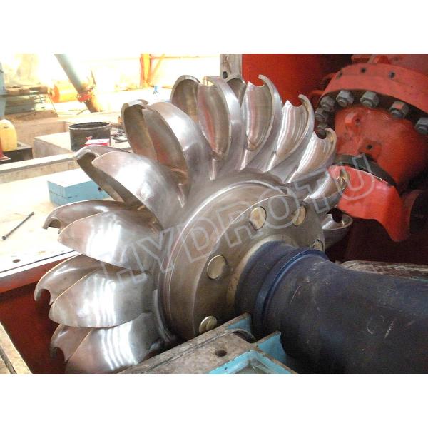 Impulse Turbine Pelton Hydro Turbine / Pelton Water Turbine With Stainless Steel Runner For High Head Hydropower Project