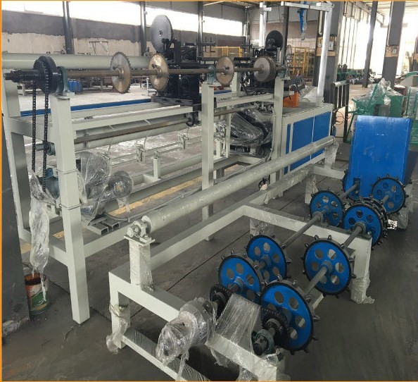 3 width Full Automatic Single Wire feeding Chain Link Fence making Machine