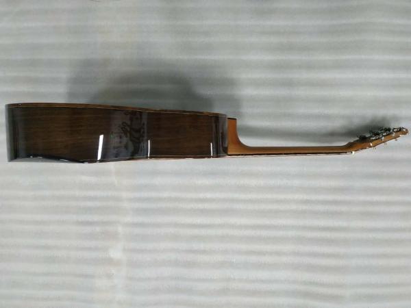 AAAA handmade all Solid ebony wood single cut guitar 14 frets imported wood armrest GA acoustic electric guitar