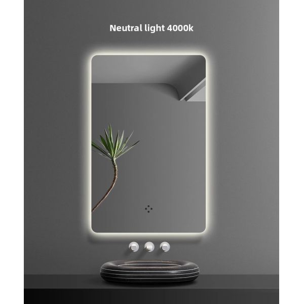 Luxury LED Bath Mirror Touch Switch Premium Modern Rectangular Square Design for Elegant Hotels Apartments Villas Hot Selling