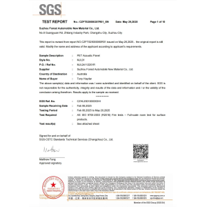 SpeX Acoustics (Foshan) Technology Co., Ltd. Certifications