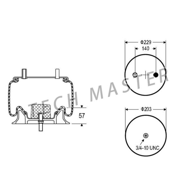 Pedernal directo 1R10-101 Goodyear 1003585770C del puntal W01-358-5770 del aire del camión de la aduana