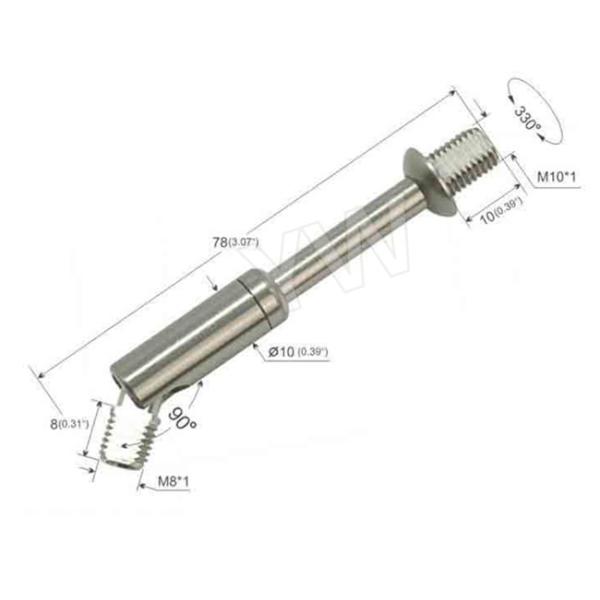 Покрытая никелем всеобщая латунная внешняя нарезка шарнирного соединения М8 с длинной рукой