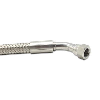 ID 3/8 DN10 Flexible SS Braided PTFE Hose Convoluted PTFE