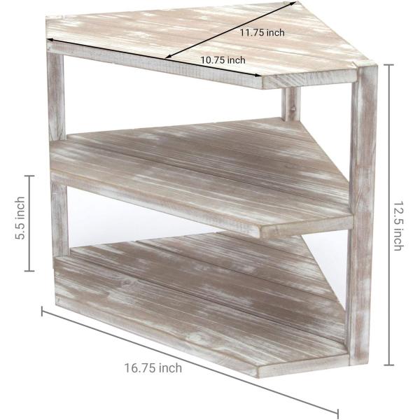 Wooden Kitchen Counter Corner Rack 3 Layer Storage Organizer for Cooking Supplies